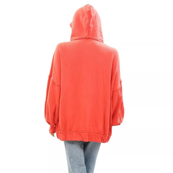 Free People Lucky Zip Up Hoodie Jacket Christmas Oversized XS 275974 - Picture 8 of 9